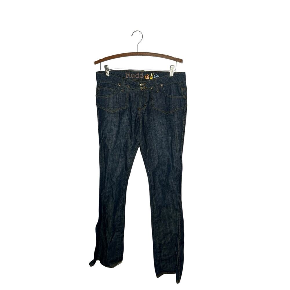 Women's Mudd Dark Blue Low Rise Flare Jeans Y2K - Size 9‎